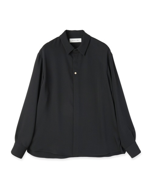 CULLNI(クルニ)の「Double Cloth Chin Tab Long Sleeve Shirt(シャツ/ブラウス・メンズ・ホワイト/ネイビー/ブラック/グレー・0/1/2)」の20枚目の写真