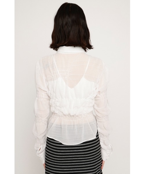 SLY(スライ)の「【2026SS新作】RANDOM SHIRRING TOPS ランダムシャーリングトップス 冬服 春服(シャツ/ブラウス・レディース・ライトブルー/ブラック系その他2/ピンク系その他/ホワイト・FREE)」の19枚目の写真