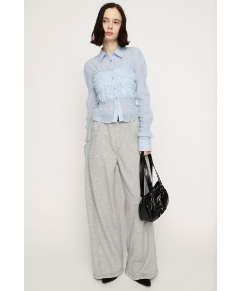 SLY(スライ)の「【2026SS新作】RANDOM SHIRRING TOPS ランダムシャーリングトップス 冬服 春服(シャツ/ブラウス・レディース・ライトブルー/ブラック系その他2/ピンク系その他/ホワイト・FREE)」の9枚目の写真