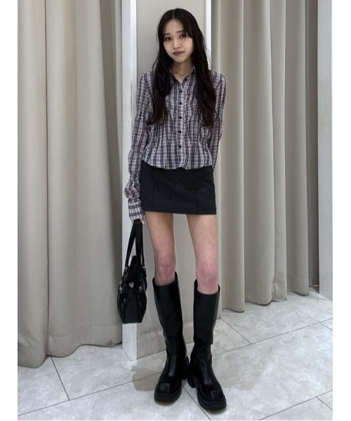 2026SS新作】RANDOM SHIRRING TOPS ランダムシャーリングトップス 冬服