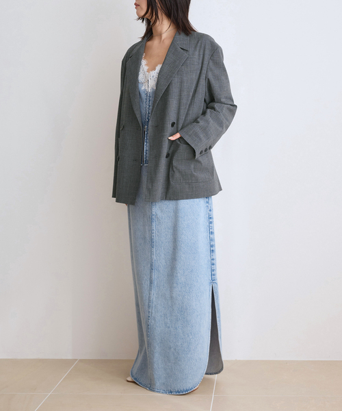 IENA LA BOUCLE（イエナラブークル）の「IENA LA BOUCLE ソフトデニムスリットスカート（スカート・レディース・ライトブルー/ブラック系その他・38/36）」の6枚目の写真