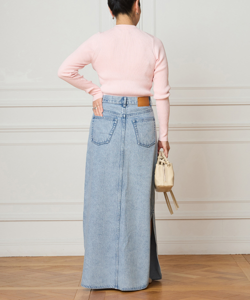 IENA LA BOUCLE（イエナラブークル）の「IENA LA BOUCLE ソフトデニムスリットスカート（スカート・レディース・ライトブルー/ブラック系その他・38/36）」の10枚目の写真