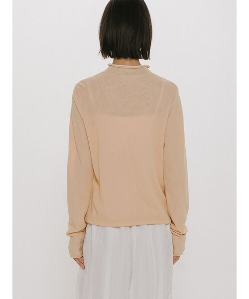 MIDIUMISOLID(ミディウミソリッド)の「MIDIUMISOLID for Ladies シアーレイヤードタートルネックプルオーバー(Tシャツ/カットソー・レディース・ブラック/ベージュ/ライトグレー・FREE)」の10枚目の写真