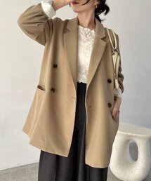 CAPRICIEUX LE'MAGE | 【再販・サイズ展開あり・WEB限定カラー/グレージュ】Wテーラージャケット(テーラードジャケット)