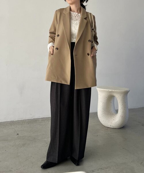 再販・サイズ展開あり・WEB限定カラー/グレージュ】Wテーラー