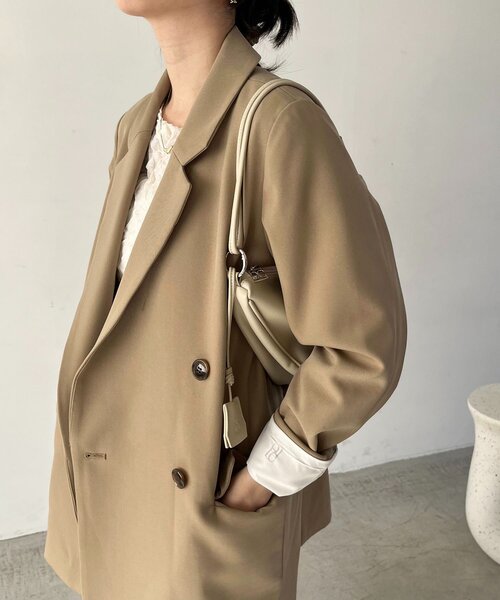 再販・サイズ展開あり・WEB限定カラー/グレージュ】Wテーラー