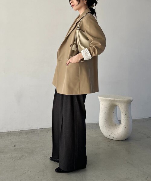 再販・サイズ展開あり・WEB限定カラー/グレージュ】Wテーラー