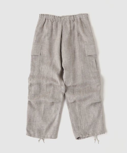 sulvam(サルバム)の「SULVAM / サルバム リネンカーゴボンテージパンツ(カーゴパンツ・メンズ・ベージュ・SMALL/MEDIUM)」の1枚目の写真