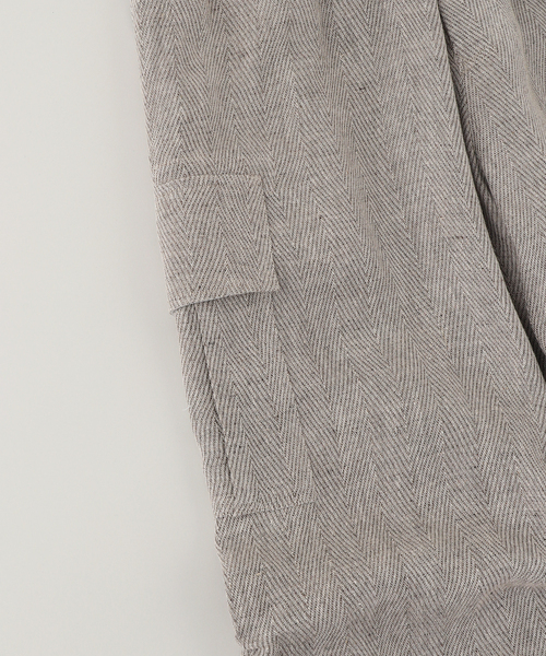 sulvam(サルバム)の「SULVAM / サルバム リネンカーゴボンテージパンツ(カーゴパンツ・メンズ・ベージュ・SMALL/MEDIUM)」の4枚目の写真