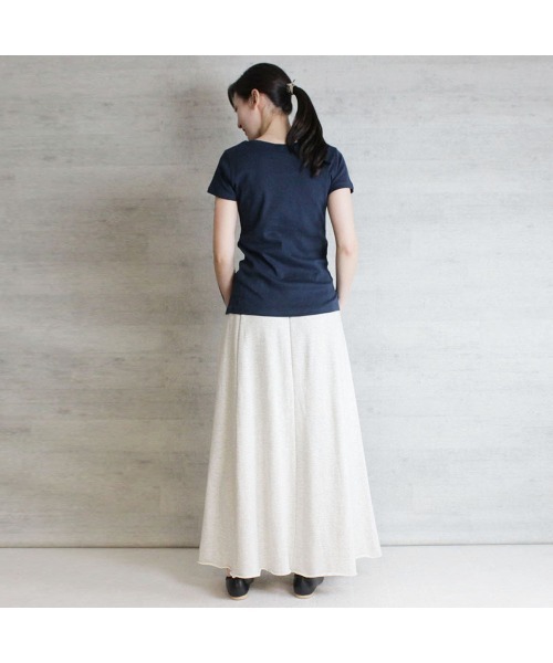aity(アイティ)の「M-4L コットンフライス半袖Tシャツ 夏服(Tシャツ/カットソー・レディース・ブラック/オフホワイト/チャコールグレー/杢グレー/ネイビー・M/L/LL/3L/4L)」の18枚目の写真