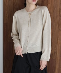 J by blue（ジェイバイブルー）の「ラメニットシアーカーディガン（カーディガン/ボレロ）」