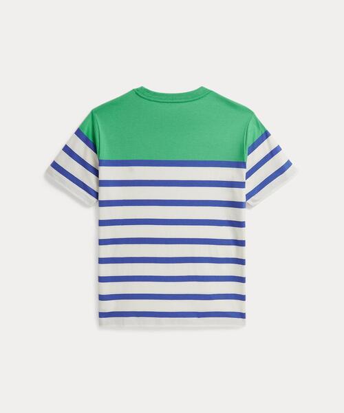 POLO RALPH LAUREN CHILDRENSWEAR(ポロ ラルフ ローレン チルドレンズウェア)の「ストライプド コットン ジャージー Tシャツ(Tシャツ/カットソー・キッズ・グリーン・L/M/S)」の4枚目の写真