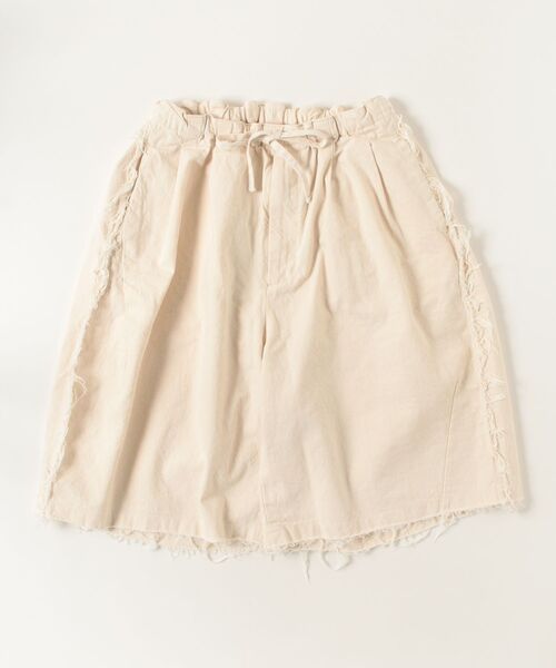 my beautiful landlet(マイビューティフルランドレット)の「【my beautiful landlet】 PIGMENT PRINT WASHED DENIM WIDE HALF PANTS - kinari(デニムパンツ・メンズ・キナリ・0/1)」の3枚目の写真