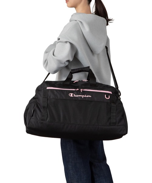 Champion（チャンピオン）の「チャンピオン ボストンバッグ 修学旅行 部活 通学 65464（ボストンバッグ・メンズ・ベージュ×ブラック/ブラック×ピンク/ブラック×ホワイト/ブラック×グリーン・FREE）」の3枚目の写真