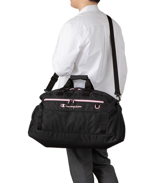 Champion（チャンピオン）の「チャンピオン ボストンバッグ 修学旅行 部活 通学 65464（ボストンバッグ・メンズ・ベージュ×ブラック/ブラック×ピンク/ブラック×ホワイト/ブラック×グリーン・FREE）」の14枚目の写真