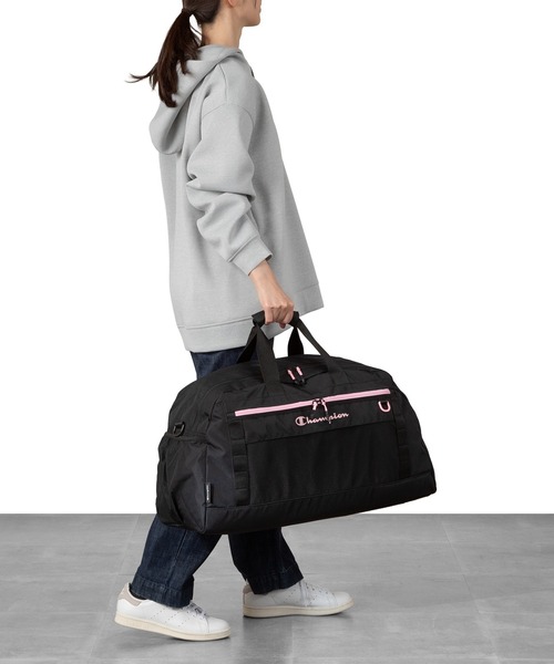Champion（チャンピオン）の「チャンピオン ボストンバッグ 修学旅行 部活 通学 65464（ボストンバッグ・メンズ・ベージュ×ブラック/ブラック×ピンク/ブラック×ホワイト/ブラック×グリーン・FREE）」の12枚目の写真
