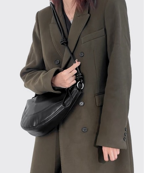 JOHNNY WOLF(ジョニーウルフ)の「ADMOSS ティアドロップ ハーフムーン ショルダーバッグ(ショルダーバッグ・メンズ・ブラック/ホワイト・FREE)」の7枚目の写真