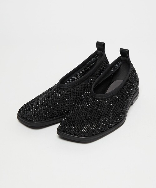 ODETTE E ODILE（オデットエオディール）の「スクエアビジューネット フラット10↑（パンプス・レディース・ブラック/ベージュ・25cm/24.5cm/24cm/23.5cm/23cm/22.5cm）」の11枚目の写真