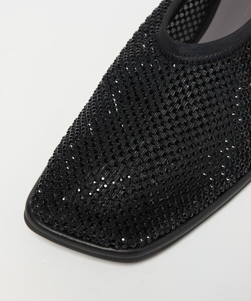 ODETTE E ODILE（オデットエオディール）の「スクエアビジューネット フラット10↑（パンプス・レディース・ブラック/ベージュ・25cm/24.5cm/24cm/23.5cm/23cm/22.5cm）」の17枚目の写真