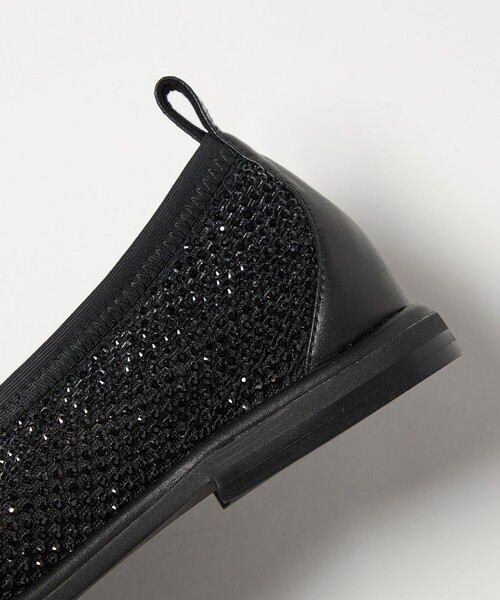 ODETTE E ODILE（オデットエオディール）の「スクエアビジューネット フラット10↑（パンプス・レディース・ブラック/ベージュ・25cm/24.5cm/24cm/23.5cm/23cm/22.5cm）」の18枚目の写真