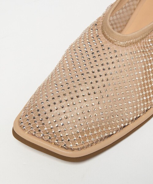 ODETTE E ODILE（オデットエオディール）の「スクエアビジューネット フラット10↑（パンプス・レディース・ブラック/ベージュ・25cm/24.5cm/24cm/23.5cm/23cm/22.5cm）」の21枚目の写真