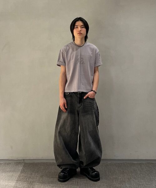 BEGIN202（ビギン202）の「ミョドク クロップTシャツ [ウォッシュドグレー]（Tシャツ/カットソー・メンズ・その他・3/2/1）」の4枚目の写真