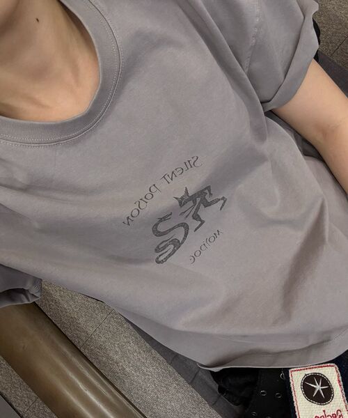 BEGIN202（ビギン202）の「ミョドク クロップTシャツ [ウォッシュドグレー]（Tシャツ/カットソー・メンズ・その他・3/2/1）」の2枚目の写真