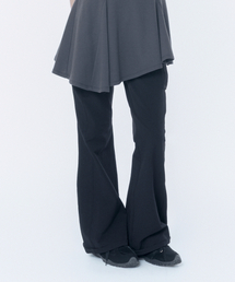 Ribbed side pocket pants BLACK