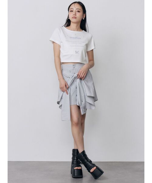 MURUA(ムルーア)の「オリエンタルフュージョンTシャツ(Tシャツ/カットソー・レディース・ブラック/ホワイト・FREE)」の5枚目の写真