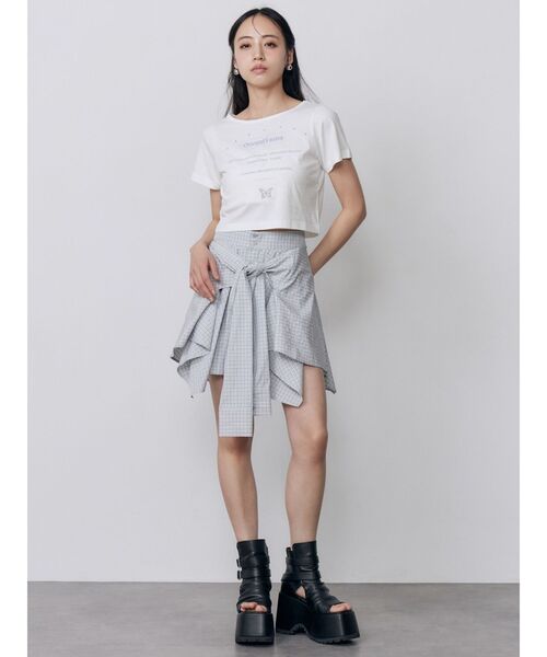 MURUA(ムルーア)の「オリエンタルフュージョンTシャツ(Tシャツ/カットソー・レディース・ブラック/ホワイト・FREE)」の6枚目の写真