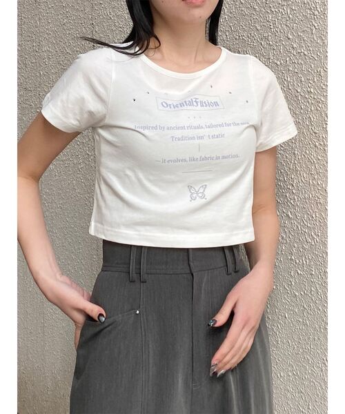 MURUA(ムルーア)の「オリエンタルフュージョンTシャツ(Tシャツ/カットソー・レディース・ブラック/ホワイト・FREE)」の16枚目の写真
