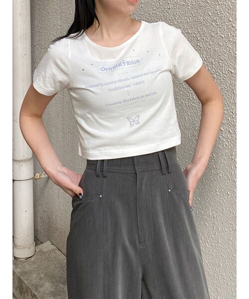 MURUA(ムルーア)の「オリエンタルフュージョンTシャツ(Tシャツ/カットソー・レディース・ブラック/ホワイト・FREE)」の17枚目の写真