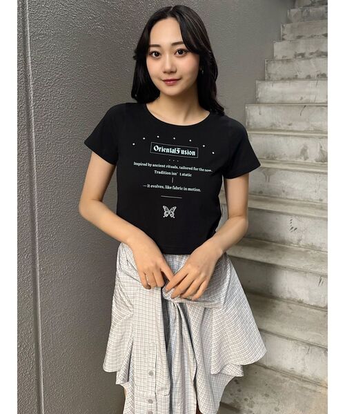 MURUA(ムルーア)の「オリエンタルフュージョンTシャツ(Tシャツ/カットソー・レディース・ブラック/ホワイト・FREE)」の20枚目の写真