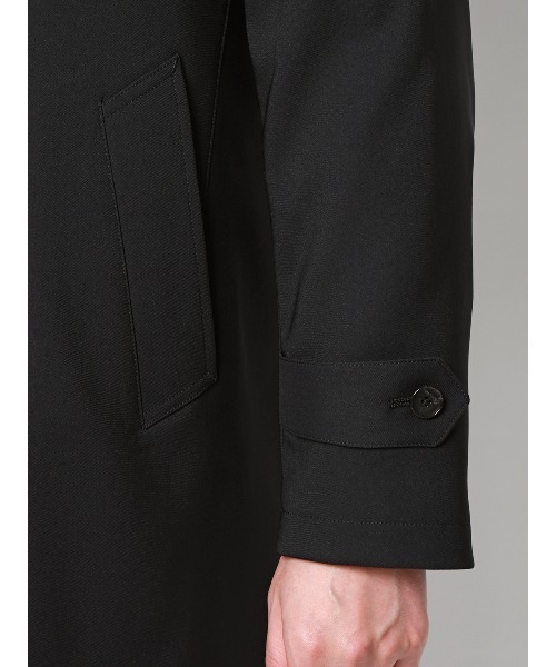 SUIT SQUARE(スーツスクエア)の「ステンカラーコート ダントツ撥水 ウールライクポリエステル 無地 ライナー付き(ステンカラーコート・メンズ・ブラック・SS/S/M/L/LL)」の7枚目の写真