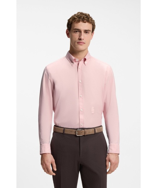 BOSS(ボス)の「BOSS Selected by Shohei Ohtani シャツ コットンオックスフォード(シャツ/ブラウス・メンズ・ライトピンク・M/L/XL/S/XXXL/XS/XXL)」の1枚目の写真