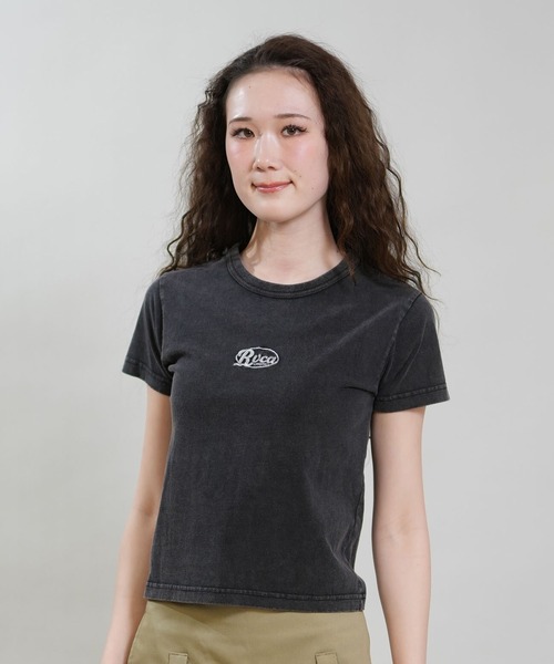 RVCA(ルーカ)の「RVCA/ルーカ 半袖 クロップド Tシャツ レディース CORRAL SS BABY TEE BG043207(Tシャツ/カットソー・レディース・ブラック/カモフラージュ/ホワイト・S/M)」の10枚目の写真