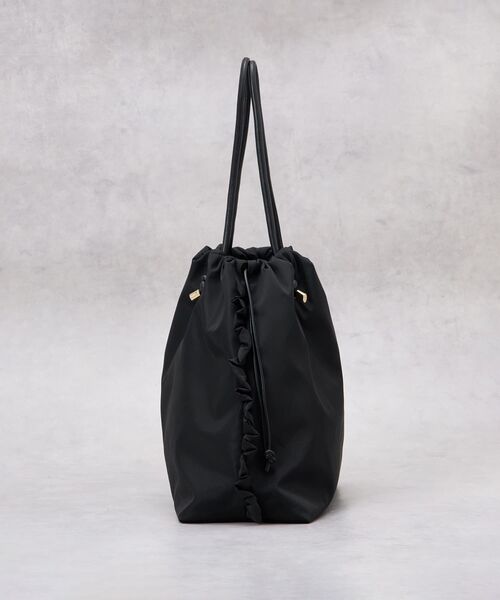 LANVIN en Bleu（ランバンオンブルー）の「サイドフリルドロストトートバッグ大（トートバッグ・レディース・チャコールグレー/ブラック・FREE）」の7枚目の写真