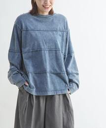 PIGMENT DYED BORDER CUT-OFF TEE