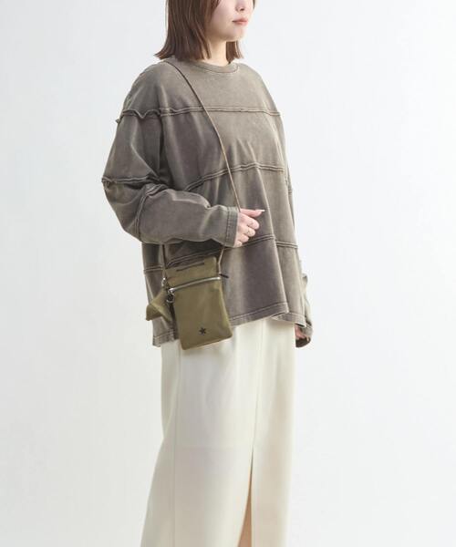 CONVERSE TOKYO（コンバーストウキョウ）の「PIGMENT DYED BORDER CUT-OFF TOP（Tシャツ/カットソー・レディース・ブラウン/ブラック/ネイビー・SMALL/MEDIUM）」の10枚目の写真