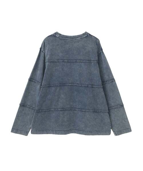 CONVERSE TOKYO（コンバーストウキョウ）の「PIGMENT DYED BORDER CUT-OFF TOP（Tシャツ/カットソー・レディース・ブラウン/ブラック/ネイビー・SMALL/MEDIUM）」の15枚目の写真