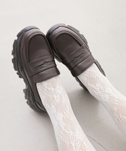 MAJESTIC LEGON（マジェスティックレゴン）の「取り外しリボンスニーカーローファー（ローファー・レディース・ブラック/ブラウン・X-LARGE/LARGE/MEDIUM/SMALL）」の8枚目の写真