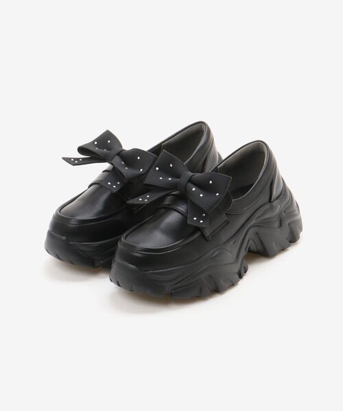 MAJESTIC LEGON（マジェスティックレゴン）の「取り外しリボンスニーカーローファー（ローファー・レディース・ブラック/ブラウン・X-LARGE/LARGE/MEDIUM/SMALL）」の18枚目の写真