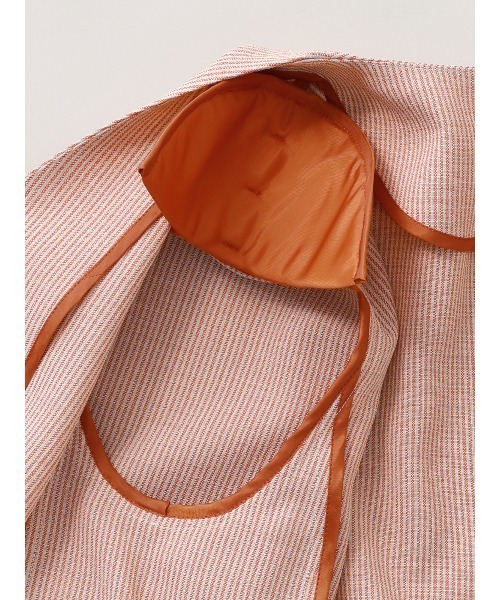 CIS.（シス）の「CIS. ノーカラージャケット&スカーフ ウォッシャブル リフラクスキャンバス ストライプ（テーラードジャケット・レディース・ブラック/オレンジ・36(7号)/38(9号)）」の19枚目の写真