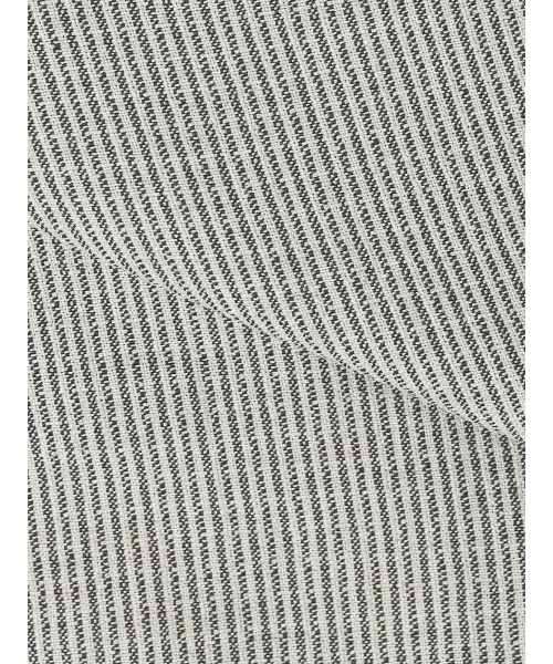 CIS.（シス）の「CIS. ノーカラージャケット&スカーフ ウォッシャブル リフラクスキャンバス ストライプ（テーラードジャケット・レディース・ブラック/オレンジ・36(7号)/38(9号)）」の5枚目の写真