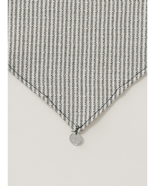 CIS.（シス）の「CIS. ノーカラージャケット&スカーフ ウォッシャブル リフラクスキャンバス ストライプ（テーラードジャケット・レディース・ブラック/オレンジ・36(7号)/38(9号)）」の8枚目の写真