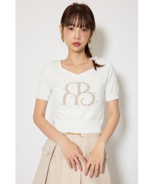 rienda(リエンダ)の「ジャガードRニットトップス 春服(ニット/セーター・レディース・ネイビー/ライトピンク/ホワイト・FREE)」の10枚目の写真