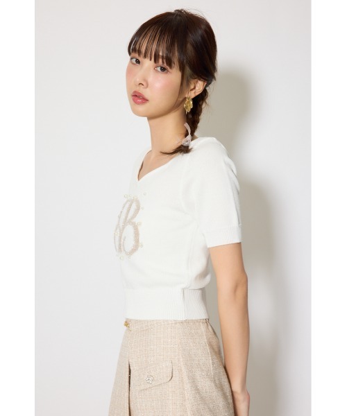 rienda(リエンダ)の「ジャガードRニットトップス 春服(ニット/セーター・レディース・ネイビー/ライトピンク/ホワイト・FREE)」の11枚目の写真