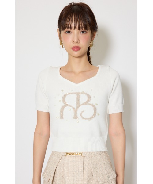 rienda(リエンダ)の「ジャガードRニットトップス 春服(ニット/セーター・レディース・ネイビー/ライトピンク/ホワイト・FREE)」の15枚目の写真