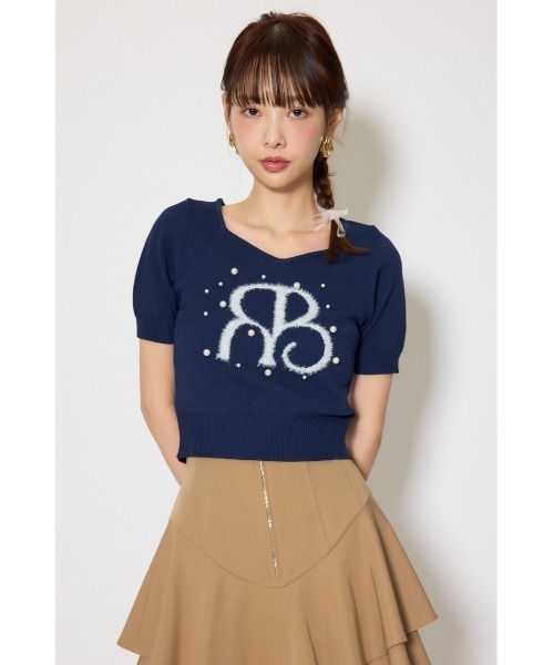 rienda(リエンダ)の「ジャガードRニットトップス 春服(ニット/セーター・レディース・ネイビー/ライトピンク/ホワイト・FREE)」の22枚目の写真