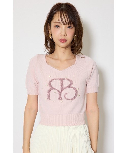 rienda(リエンダ)の「ジャガードRニットトップス 春服(ニット/セーター・レディース・ネイビー/ライトピンク/ホワイト・FREE)」の8枚目の写真